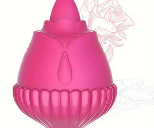 Heating Tongue Vibrating Rose G Vibrator Sex Toy For Breast Vagina Clitoris - The Rose Toys