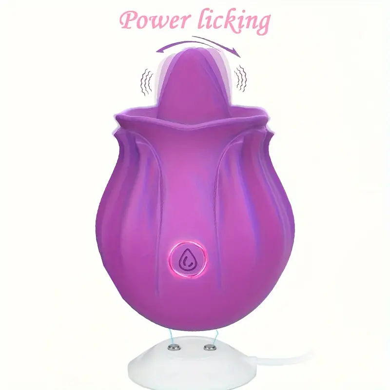Waterproof Power Licking Rose Vibrator Sex Toy For Female G-spot Clit - The Rose Toys