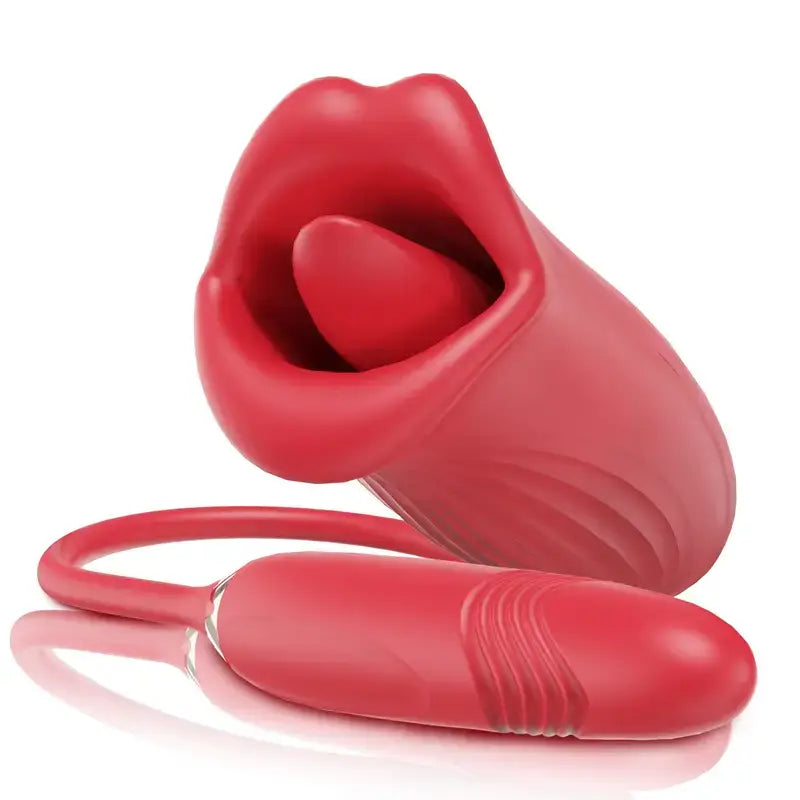 10 French Tongue Kissing Rose Toy G Spot Stimulator For Women Vibrator - The Rose Toys