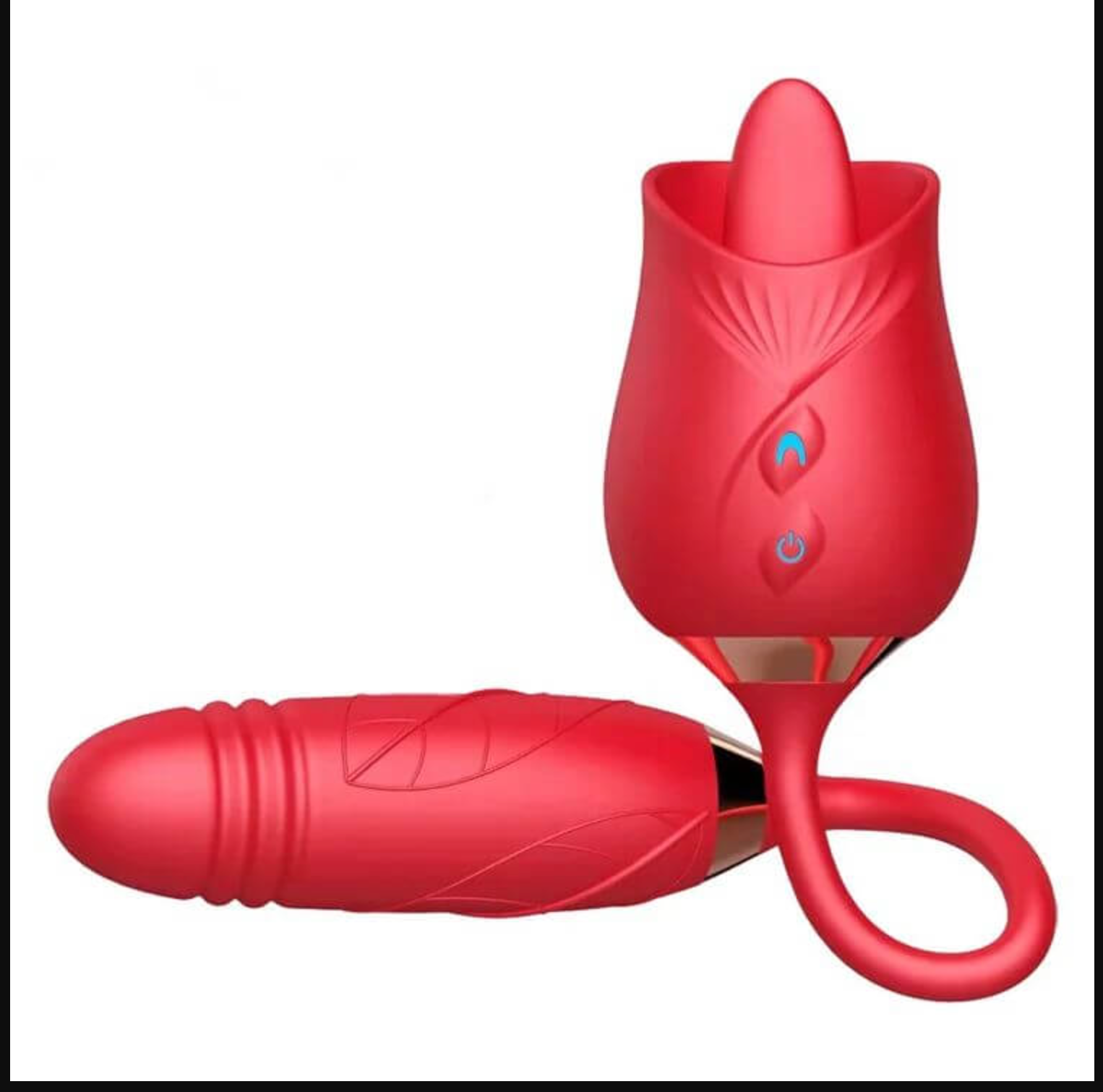 Thrusting Sucking Rose Toy Vibrator Sex Toy With Licking Tongue - The Rose Toys