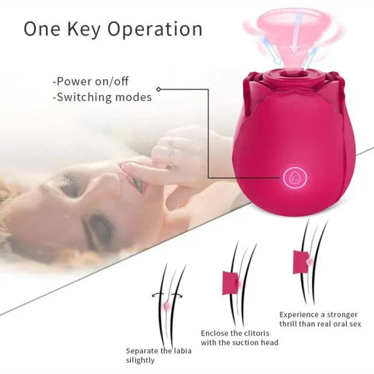 Waterproof Quiet Sucking Rose Sex Toy For Adult Women - The Rose Toys