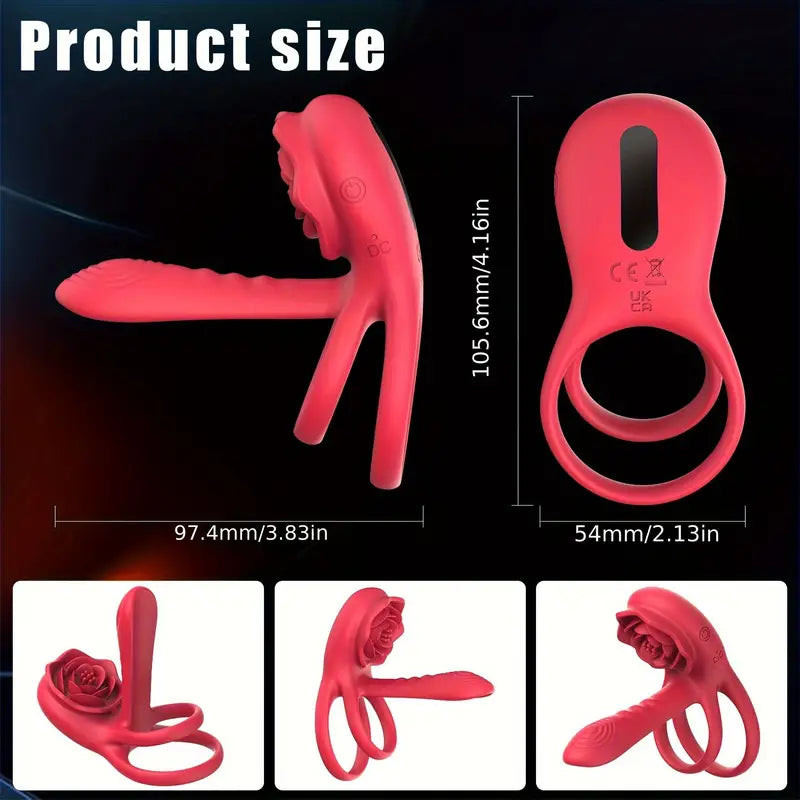 Vibrating Cock Ring With Rose Clitoral Stimulator For Couples The Rose Toys