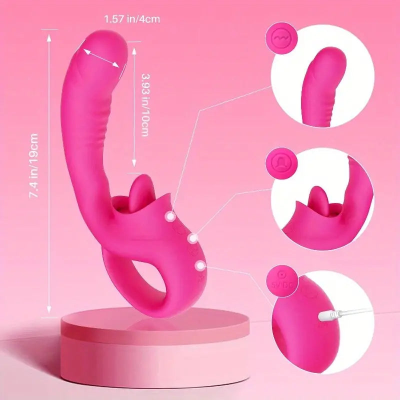 10 Clitoral Licking G Spot Rose Dildo Clitoris Vibrator For Women