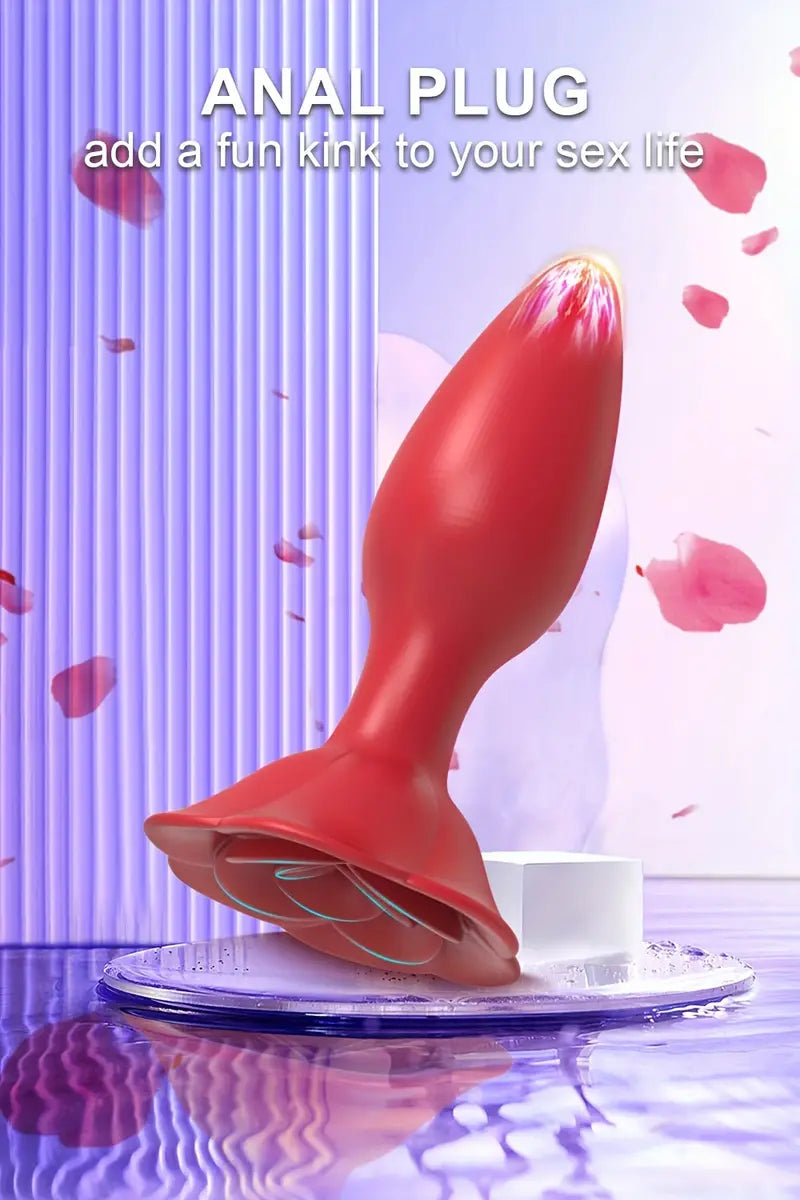 Rose Anal Plug Silicone Adult Sex Toy For Women Men Anus Orgasm The Rose Toys