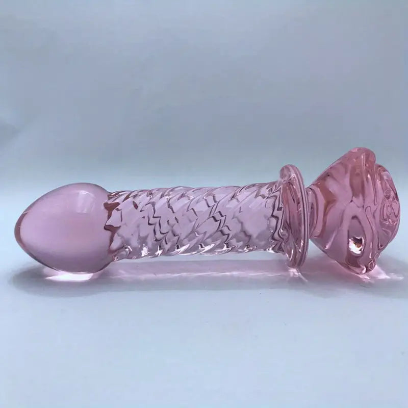 Gradual Head Crystal Glass 4-bead Anal Plug Dildo Rose Sex Toy The Rose Toys