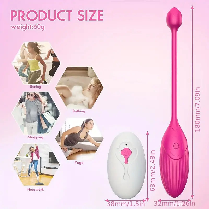 Remote Control Wireless Charging Wearable G Spot Rose Vibrator Sex Toy The Rose Toys