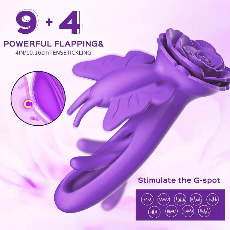 Butterfly Clit Stimulator Flapping G-spot Layla Wearable Rose Vibrator The Rose Toys