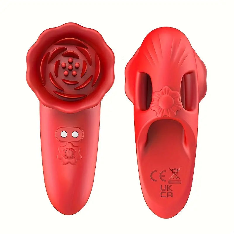 Silicone Clitoral Nipple Stimulator Rose Finger Vibrator Women Sex Toy The Rose Toys