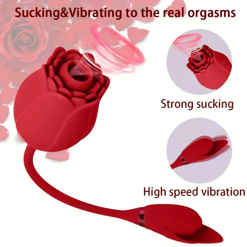 Rose Sucking Multi-frequency Vibration Teasing Massager Sex Toy The Rose Toys